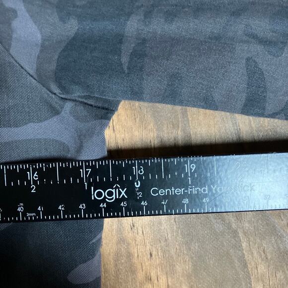 Ann Taylor LOFT Womens Jacket Gray Camouflage Utility Button Up Stretch 6 - Picture 8 of 12